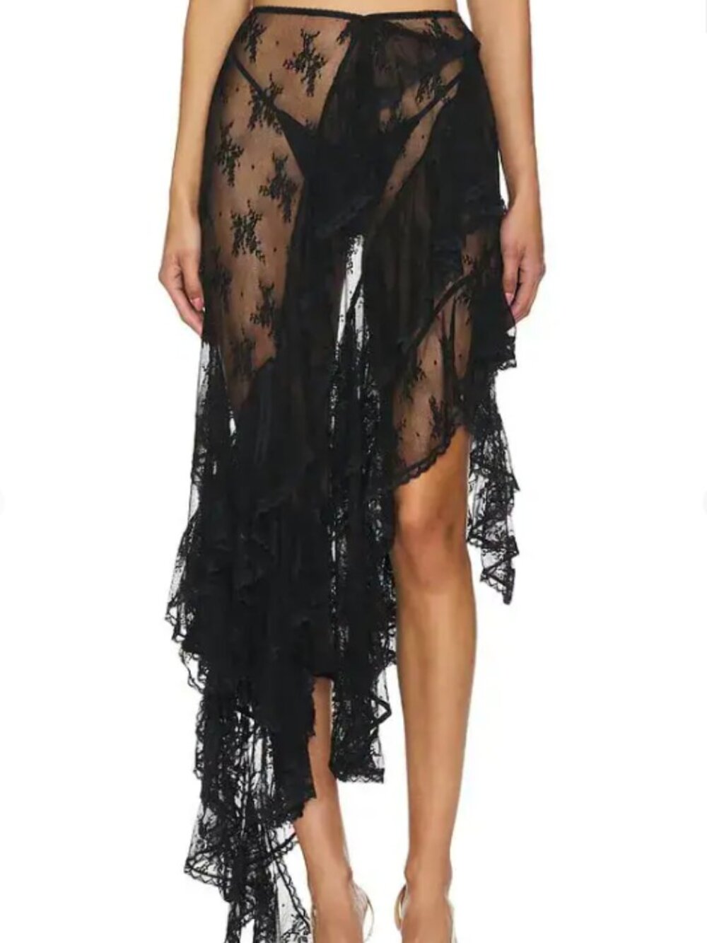 Yuhan Wang Lace Ruffled Skirt